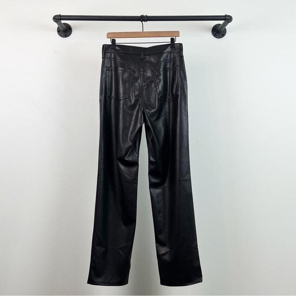 NWT Old Navy High Waisted OG Loose Faux Leather Pants in Black - Picture 9 of 10
